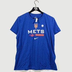 New York Mets NIKE Center Swoosh T-Shirt Post Season XL 2022 Baseball